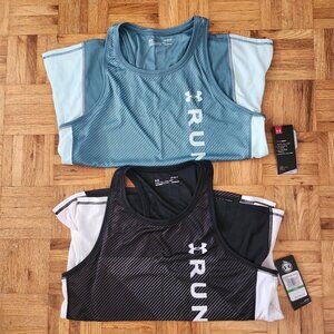 Lot of 2 - Women's Under Armour Heat Gear Fitted Tank Tops